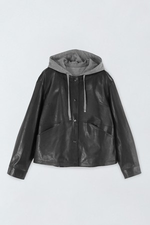 램스킨 레이어드 후드 자켓 E6IS010