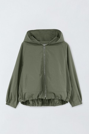 백 플리츠 후드 점퍼 S6IM001