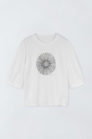 프린트 밴딩 티셔츠 E6IM011