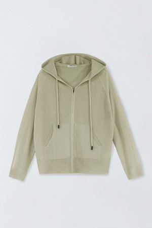 메쉬 후드 집업 가디건 O6IM015