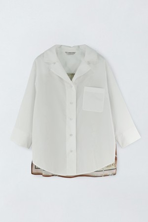 오버핏 백 프린팅 블라우스 S6IM015