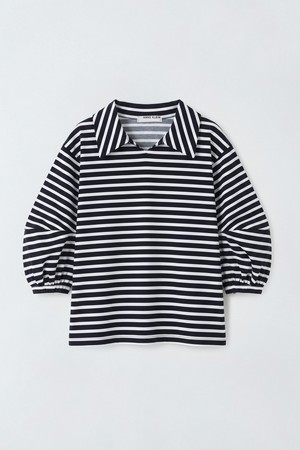 벌룬 소매 단가라 티셔츠 S6IM154