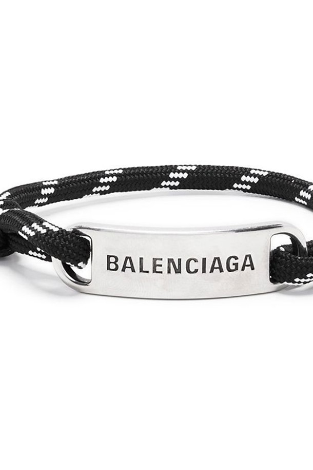 BALENCIAGA - 기타소품 - 발렌시아가 23FW 656418 TVX4S 1766 로고 플레이트 팔찌