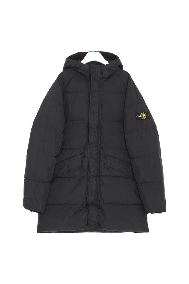 STONE ISLAND - 키즈아우터 - 스톤아일랜드 23FW 791640123 V0029 10A 와펜로고 크링클랩스 후드 롱패딩 점퍼