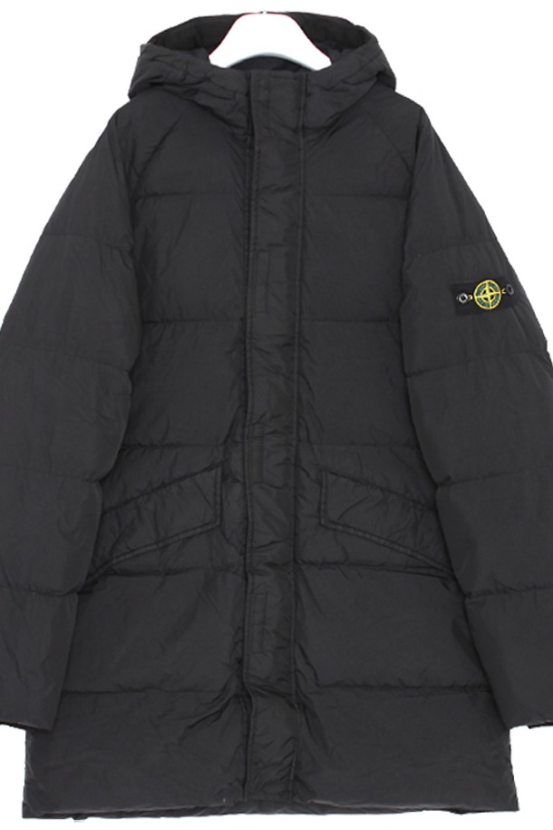 STONE ISLAND - 키즈아우터 - 스톤아일랜드 23FW 791640123 V0029 10A 와펜로고 크링클랩스 후드 롱패딩 점퍼