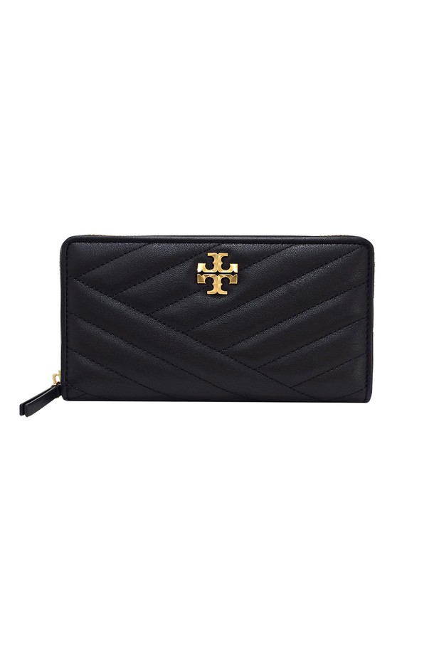 TORY BURCH - 장지갑 - 토리버치 24FW 90348 001 카라 쉐브론 퀼팅 컨티넨탈 장지갑