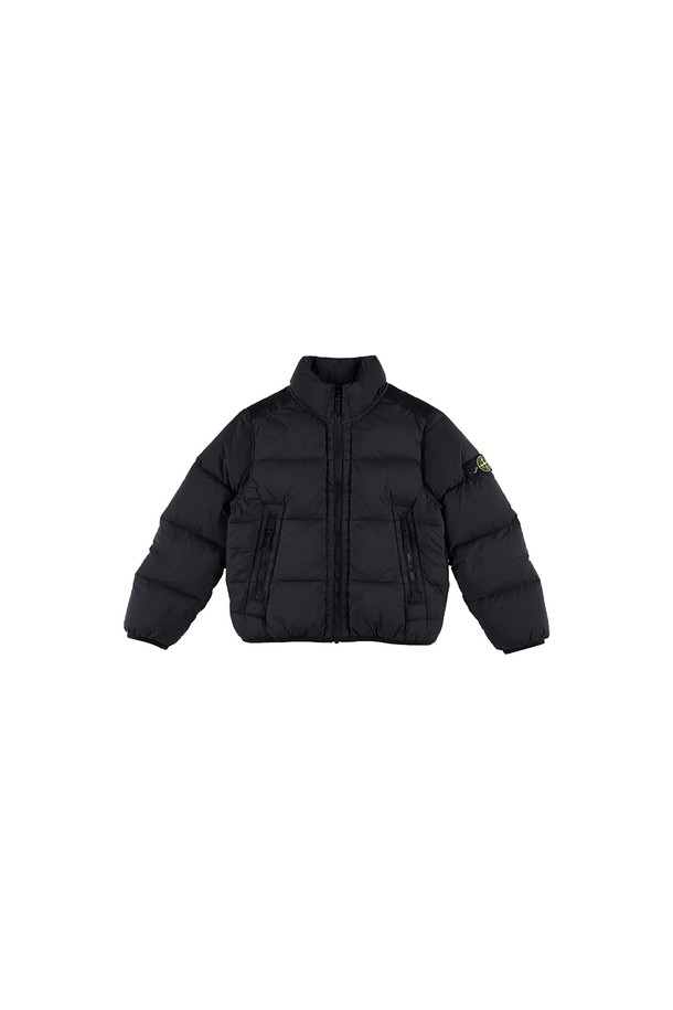 STONE ISLAND - 키즈아우터 - 스톤아일랜드 24FW 와펜로고 크링클랩스 다운패딩 점퍼 811640728 V0029 6A