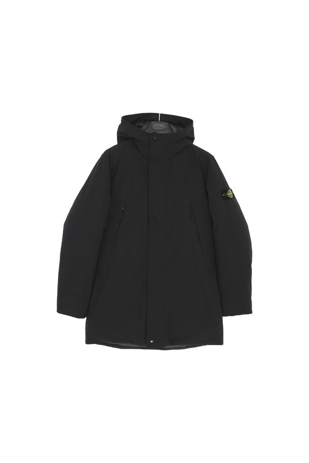 STONE ISLAND - 패딩 - 스톤아일랜드 24FW 와펜 로고 후드 패딩 점퍼 811640434 V0029 12A