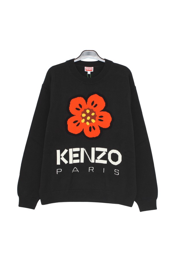 KENZO - 긴팔티셔츠 - 겐조 5PU380 3LC 99J 보크 플라워 남성 니트