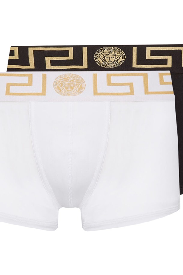 VERSACE - 언더웨어 - 베르사체 24SS AU10181 A232741 A83K 메두사 밴딩로고 2장 셋트 남성 드로즈 팬티