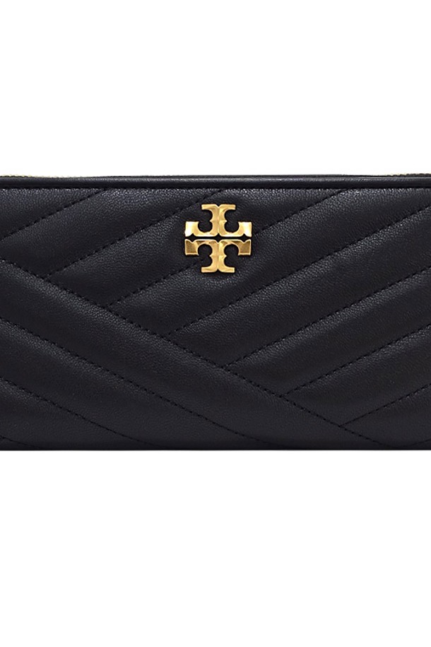 TORY BURCH - 장지갑 - 토리버치 24FW 90348 001 카라 쉐브론 퀼팅 컨티넨탈 장지갑