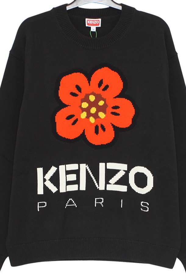 KENZO - 긴팔티셔츠 - 겐조 5PU380 3LC 99J 보크 플라워 남성 니트