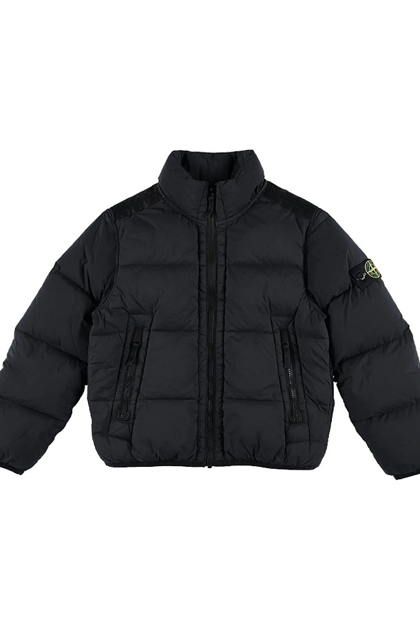 STONE ISLAND - 키즈아우터 - 스톤아일랜드 24FW 와펜로고 크링클랩스 다운패딩 점퍼 811640728 V0029 6A