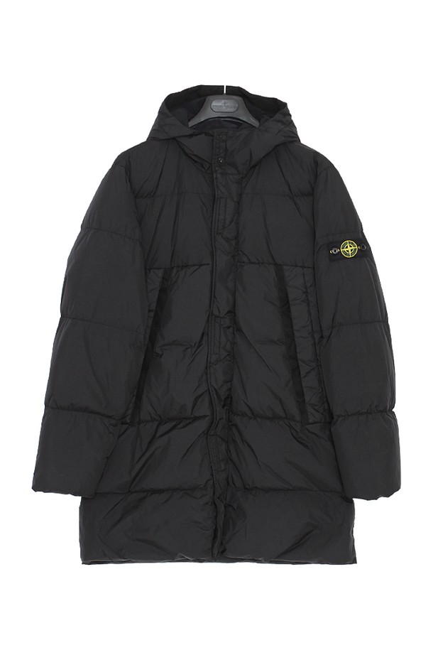 STONE ISLAND - 패딩 - 스톤아일랜드 24FW 와펜로고 크링클랩스 후드 다운 롱패딩 811640123 V0029 14A