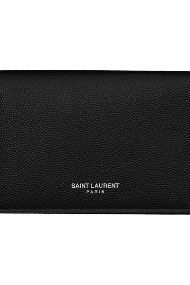 SAINT LAURENT - 지갑 - 생로랑 25SS 클래식 로고 플랩 카드 명함 지갑 469338 BTY7N 1000