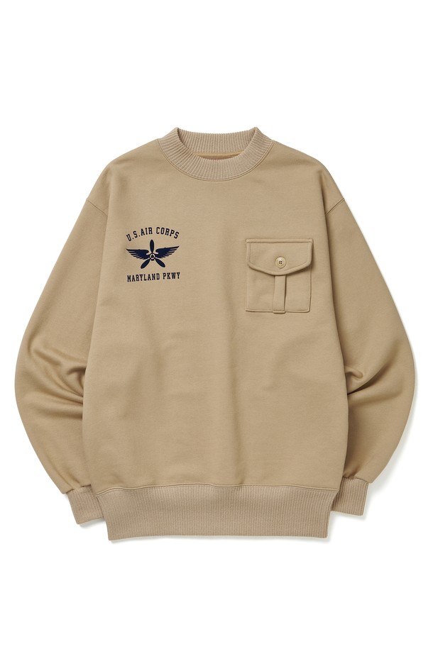 ORTUS VASTERDS - 스웨트셔츠 - USAAF SWEATSHIRT BEIGE