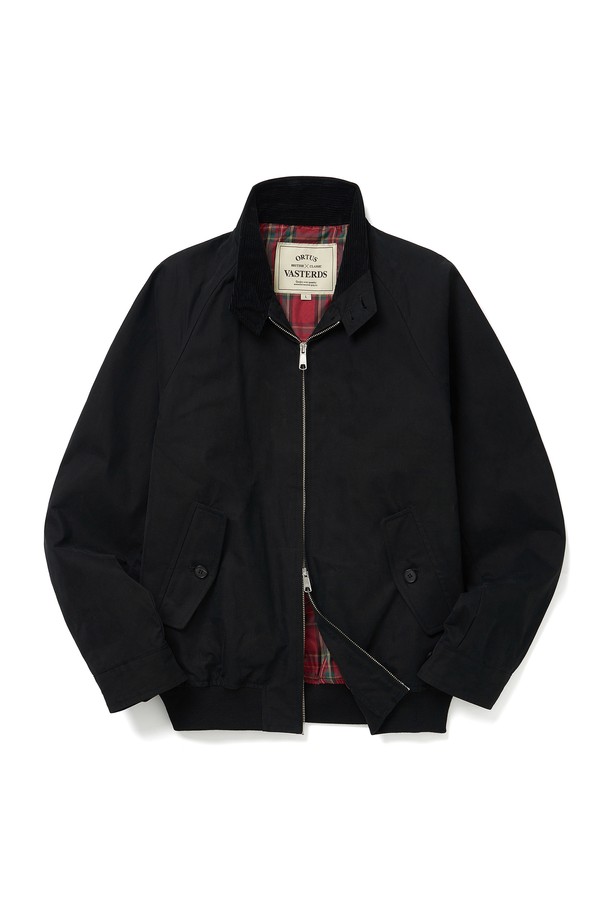 ORTUS VASTERDS - 사파리/필드자켓 - SPRING WAXED HARRINGTON JACKET BLACK