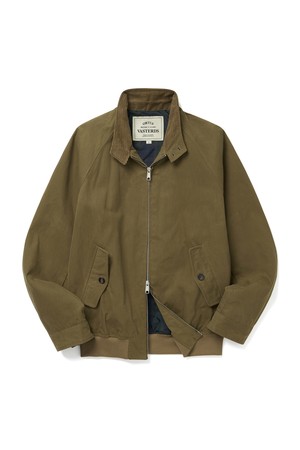 SPRING WAXED HARRINGTON JACKET KHAKI BEIGE