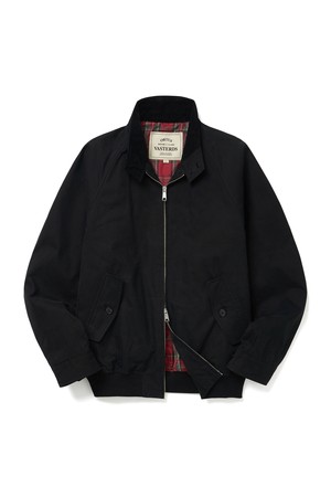 SPRING WAXED HARRINGTON JACKET BLACK