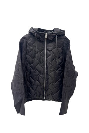 SQUARE KNIT DUCKDOWN JUMPER_BLACK-a