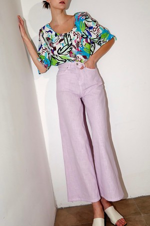 High-waist Linen Wide Pants_ 하이 웨이스트 린넨 와이드 팬츠