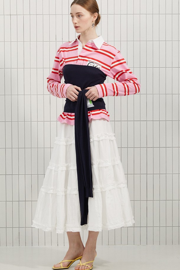 Iannmore - 롱스커트 - Maxi Tiered Ruffle Skirt_ 러플 티어드 스커트