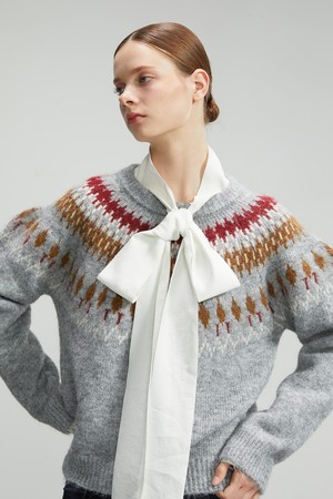 Volume Sleeve Knit Pullover(GY)_ 볼륨 소매 니트 풀오버(그레이)