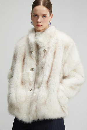 Jewel Button Fur Coat_ 주얼 버튼 퍼 코트
