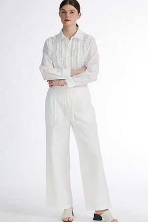 Back Banded Cotton Pants_ 뒷 밴드 면 팬츠
