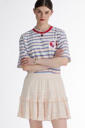 Tiered Ruffle Mini Skirt_ 티어드 러플 미니 스커트
