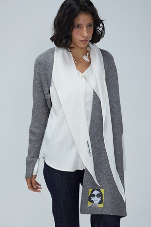 Asymmetric Knit Cape Shawl_ 비대칭 니트 케이프 숄