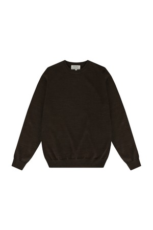 Wool soft crewneck sweater (Brown)