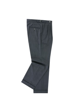 22FW Wool soft adjust 2Pleats Easy Trousers (Gray)