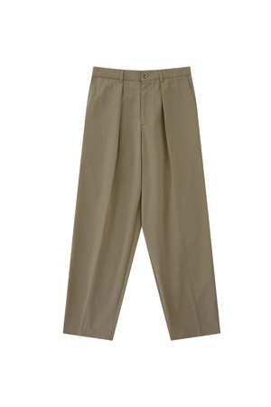 [Easy line] 1Pleats banding chino (Beige)