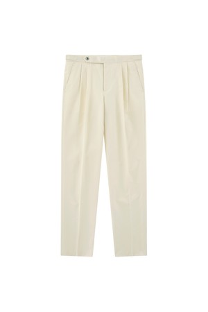 Essential Gaberdine cotton 2Pleats Easy chino (ECRU)