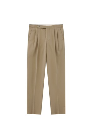 Essential Gaberdine cotton 2Pleats Easy chino (BEIGE)