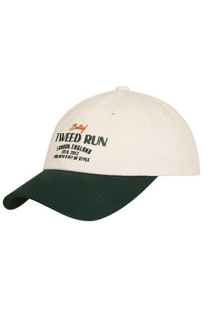 'TWEED RUN' Logo  COLOR BLOCK Ball Cap (green/Ivory)