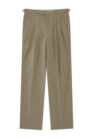 Essential Gaberdine cotton 2Pleats relaxed chino (Khaki)