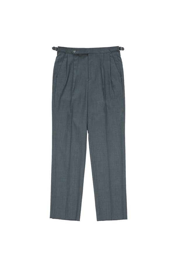 Bellief - 슬랙스/수트팬츠 - Wool adjust Double Pleats relaxed Trouser (Grey)