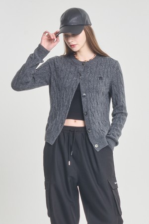 Signature Cable Classic Cardigan_Deep Gray