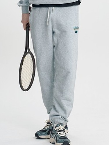 GRAND BANDING SWEAT JOGGER PANTS_ GRAY-a