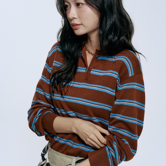 Academy Stripe Carnival Knit_Brown