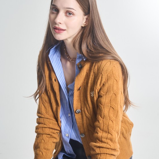 Signature Cable Classic Cardigan_Yellow