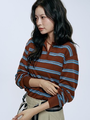 Academy Stripe Carnival Knit_Brown-a