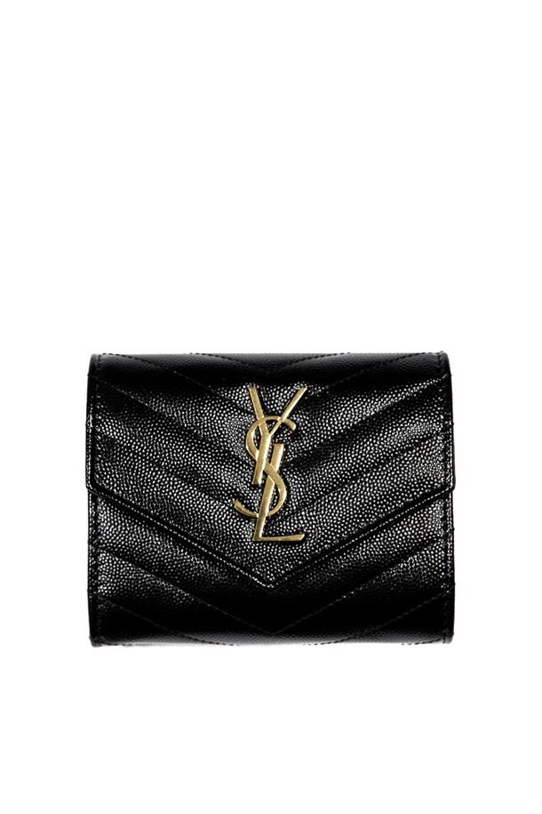 SAINT LAURENT - 반지갑 - [생로랑] 24FW (403943 BOW01 1000) 여성 모노그램 반지갑