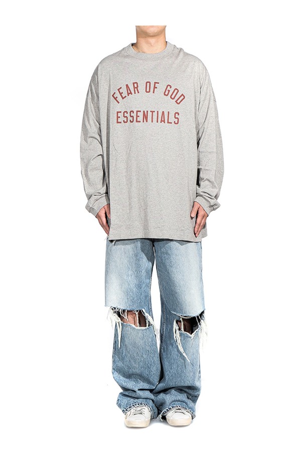 FEAR OF GOD - 긴팔티셔츠 - [피어오브갓] 24FW 남성 에센셜 긴팔 티셔츠 (125BT244201F DARK HEATHER)