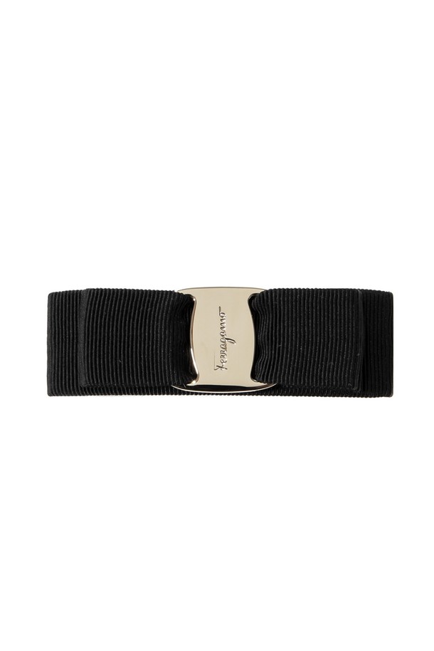 Salvatore Ferragamo - 헤어 ACC - [페라가모] 24SS 여성 바라 헤어핀 (34 2019 NERO ORO 0495450)