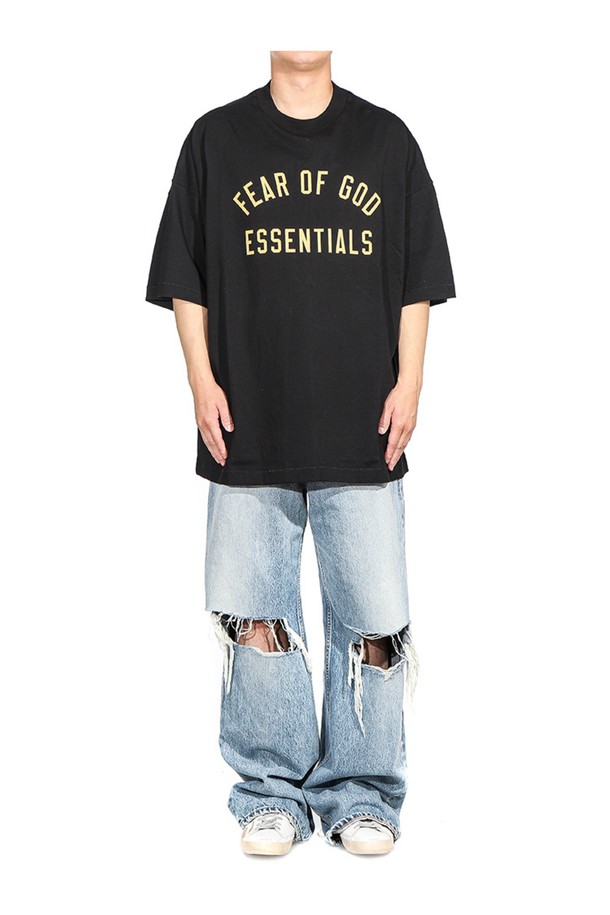 FEAR OF GOD - 반팔티셔츠 - [피어오브갓] 24FW 남성 에센셜 반팔 티셔츠 (125BT244190F BLACK)