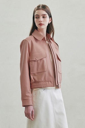 램스킨 포켓 자켓 [핑크]