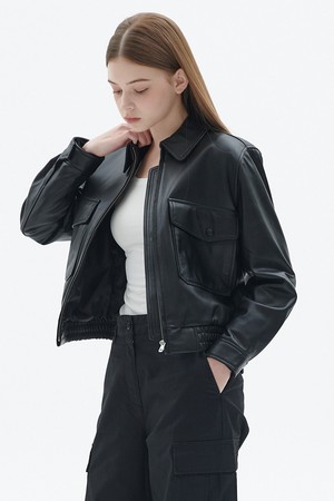 램스킨 포켓 자켓 [블랙]